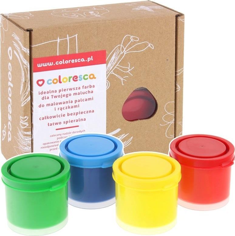 NoboKids Coloresca Farby Malucha do Malowania Palcami 4 szt