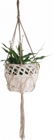 Wnuk Kwietnik wiszący (Ażur/Sznurkowy/Biały)