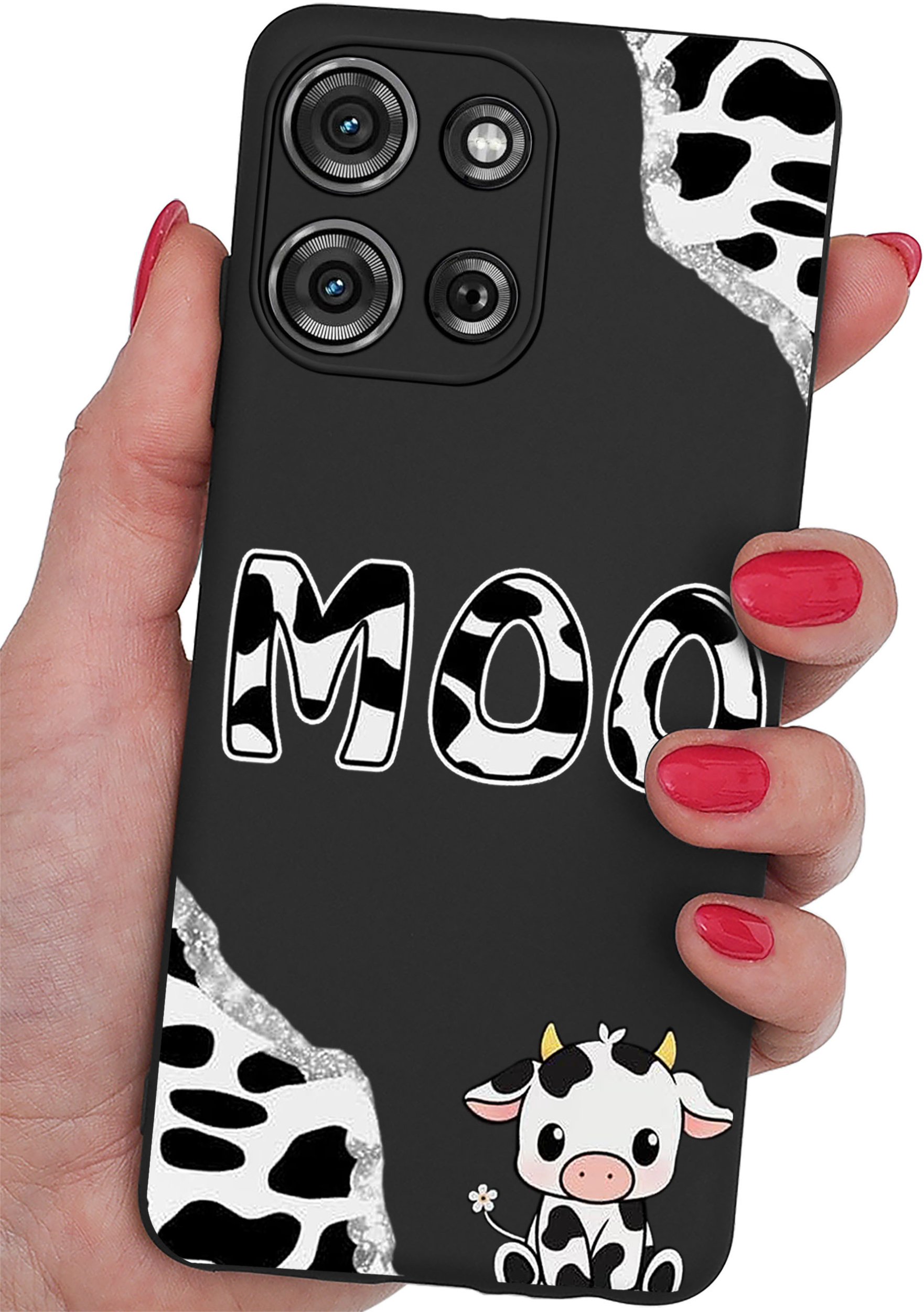 Etui do Motorola G75 5G | WZORY | SILIKONOWE MATT SZKŁO 9H