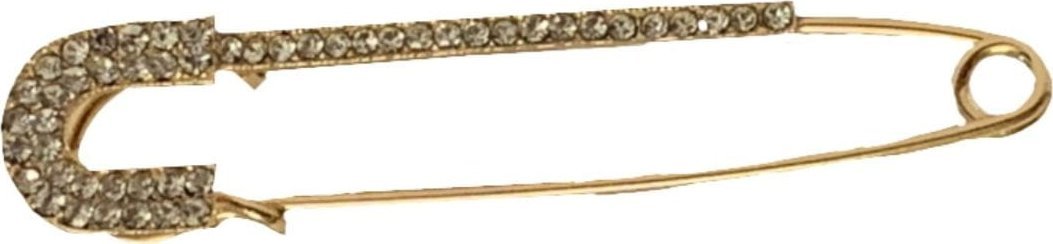 kufer-pasmanteria.pl Agrafka ozdobna 32 ( Złota, Cyrkonie Srebrne )