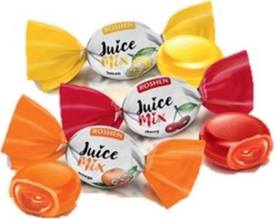Roshen Juice Mix Karmelki z nadzieniem owocowym 1 kg