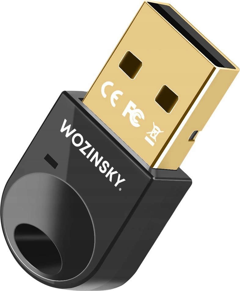 Mini adapter Bluetooth 5.4 Wozinsky WUSB54YS USB-A odbiornik nadajnik do komputera - czarny
