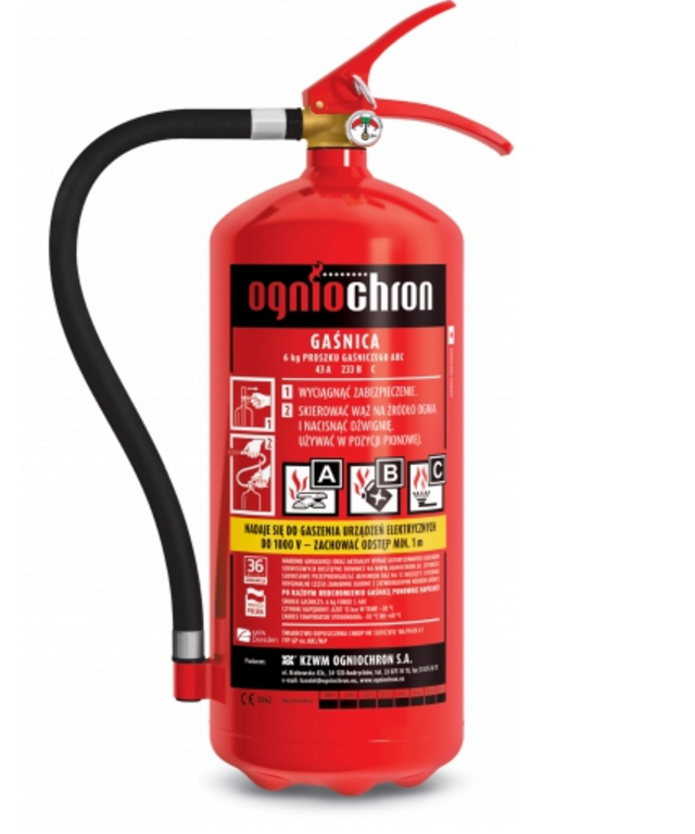 Ogniochron Gaśnica proszkowa 6kg GP-6X ABC (GP-6XABC)