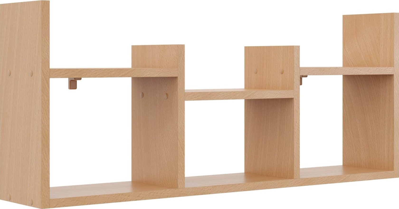 Tyletegotu Dekoracyjna półka wisząca, 97x18x40 cm, buk, mat