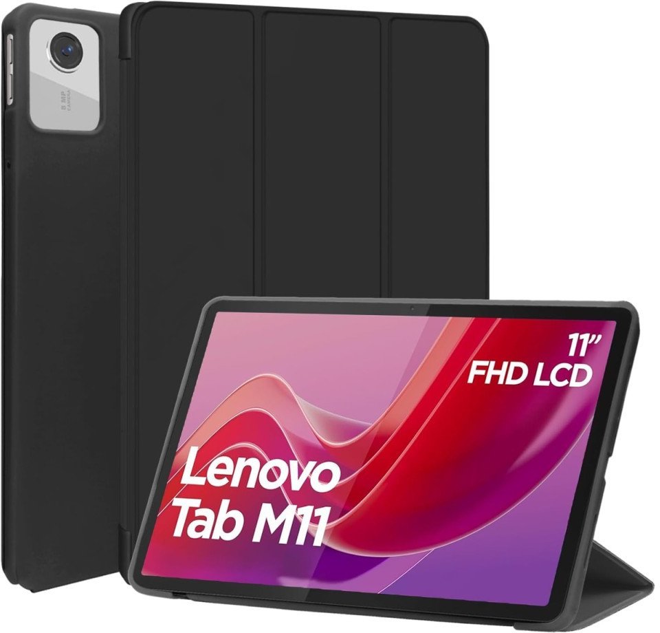 Etui z klapką Supero do Lenovo Tab M11 / K11E TB-330FU/TB-330XU/TB-331FC, czarne