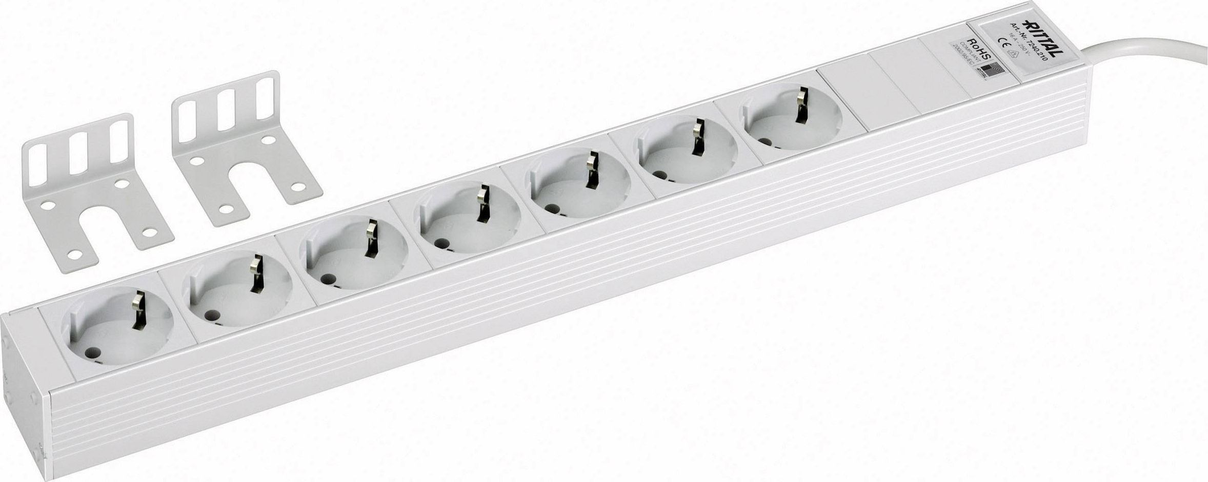 Listwa zasilająca Rittal DK 7 gniazd 2 m szara (7240.210)