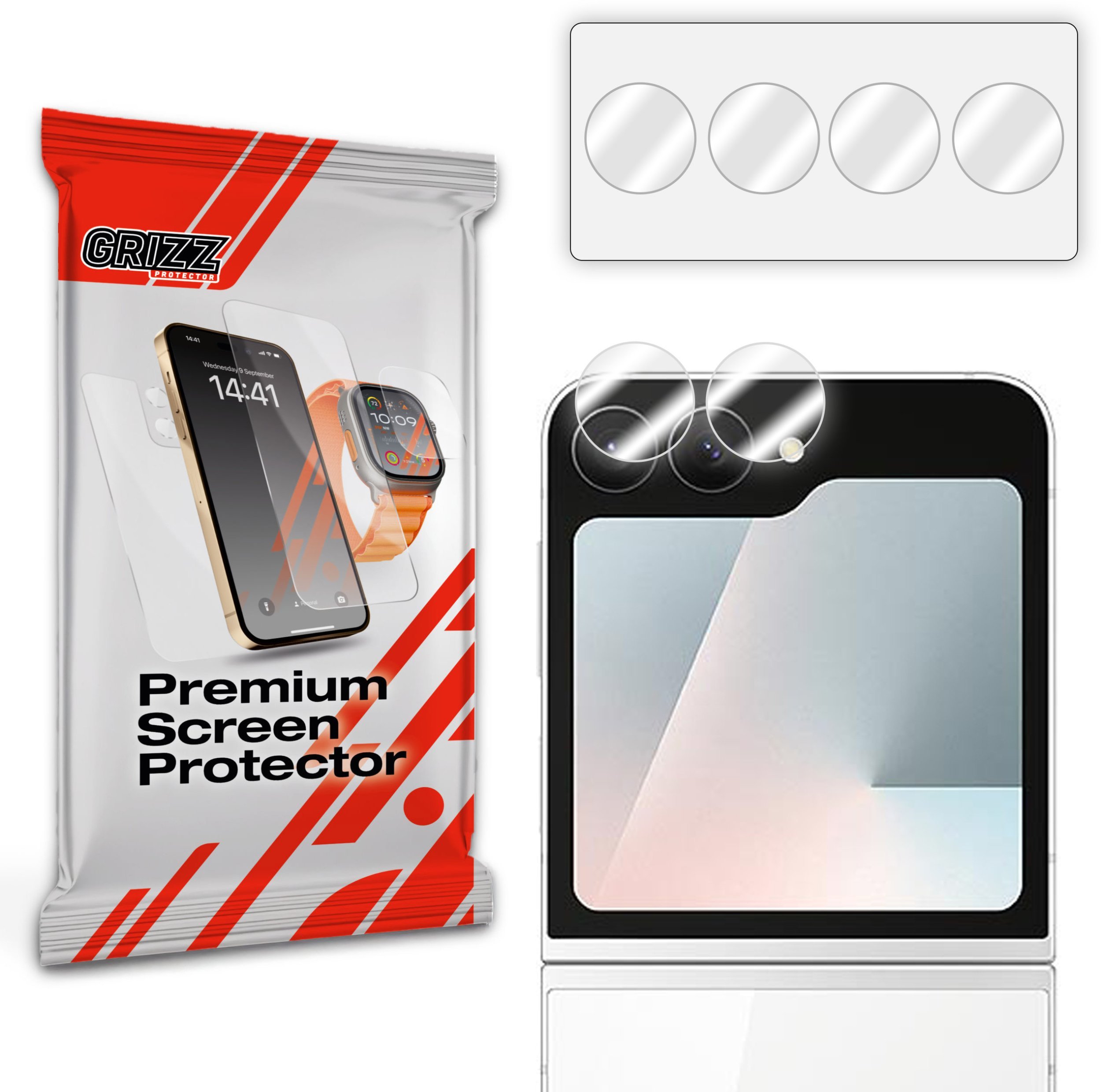 Szkło na aparat GrizzGlass HybridGlass Camera do Samsung Galaxy Z Flip7 FE