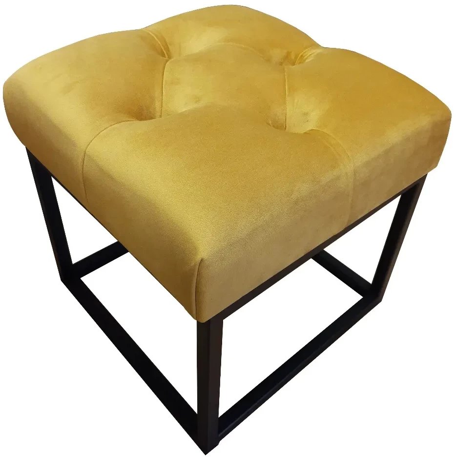 Pufa CHARLIE MG VELVET musztardowa/curry ATOS