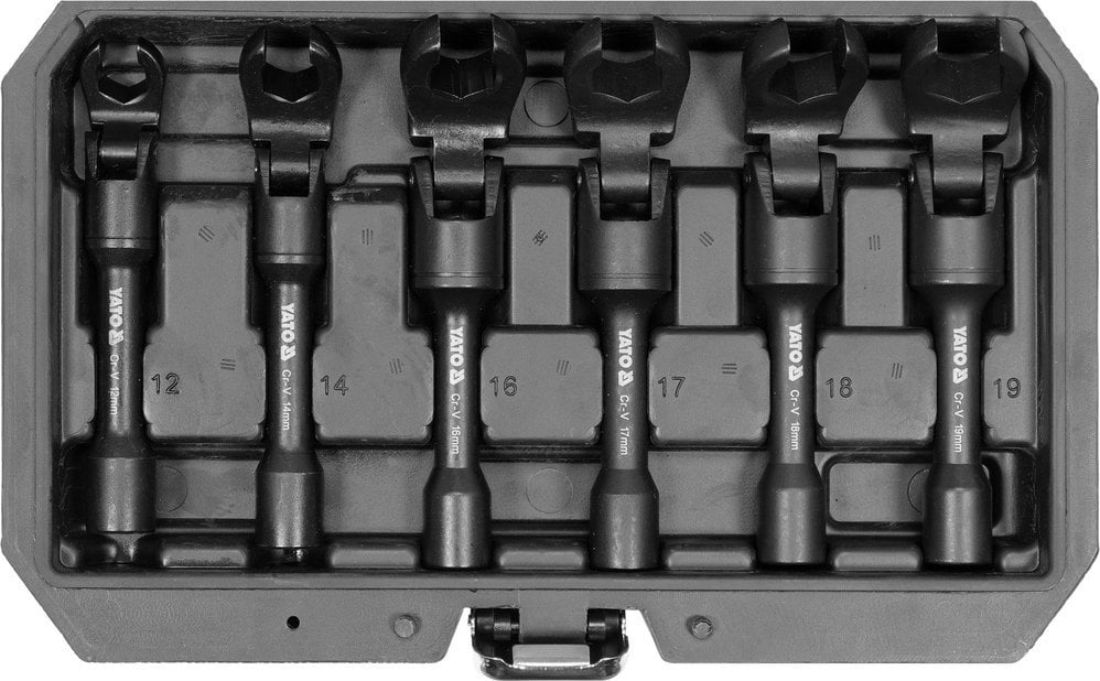 Yato ZESTAW KLUCZY PRZEGUBOWYCH OCZKOWYCH OTWARTYCH 3/8'', 6SZT.