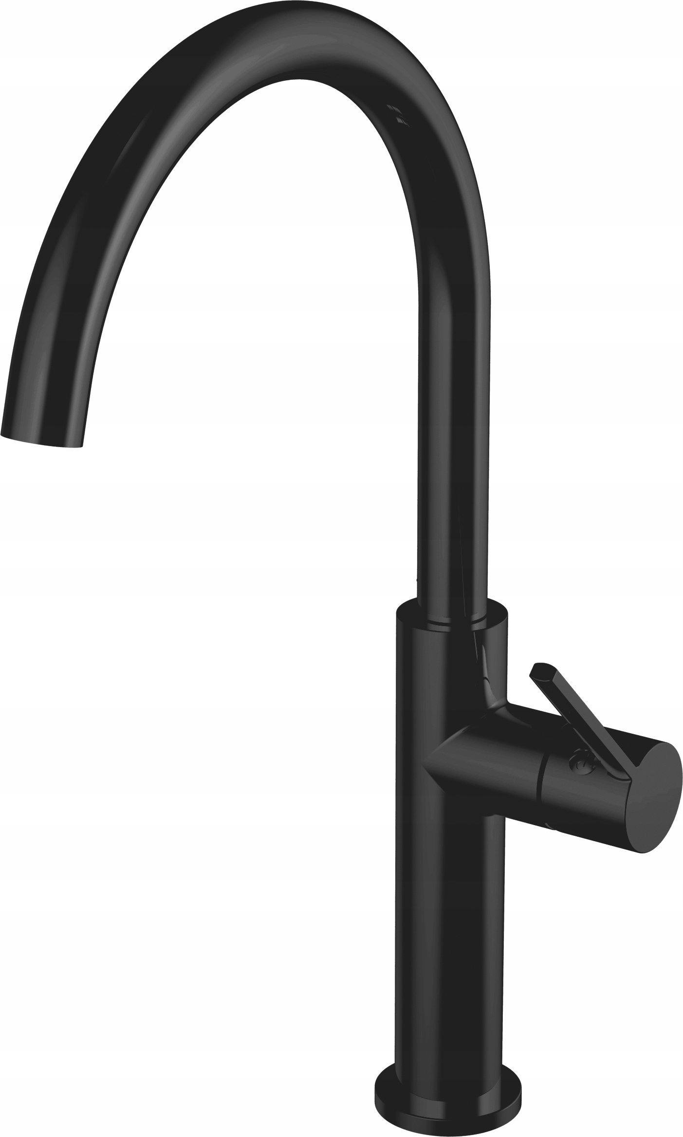 Bateria kuchenna Omnires bateria zlewozmywakowa TULA z obrotową wylewką, czarny mat