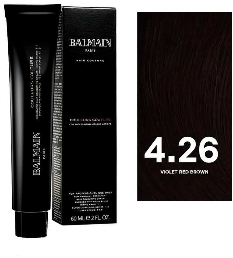 Balmain Professionnel, Couleurs Couture, Permanent Hair Dye, 4.26 Violet Red Brown, 60 ml For Women