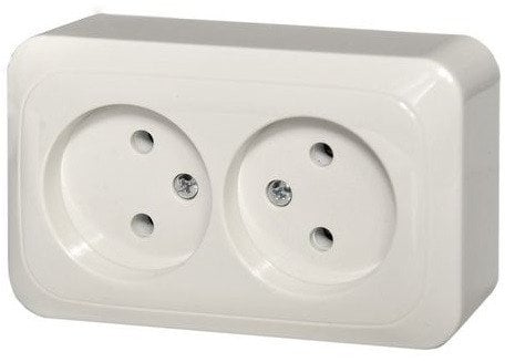 DOUBLE SOCKET WHITE PKL10-009 LIREGUS