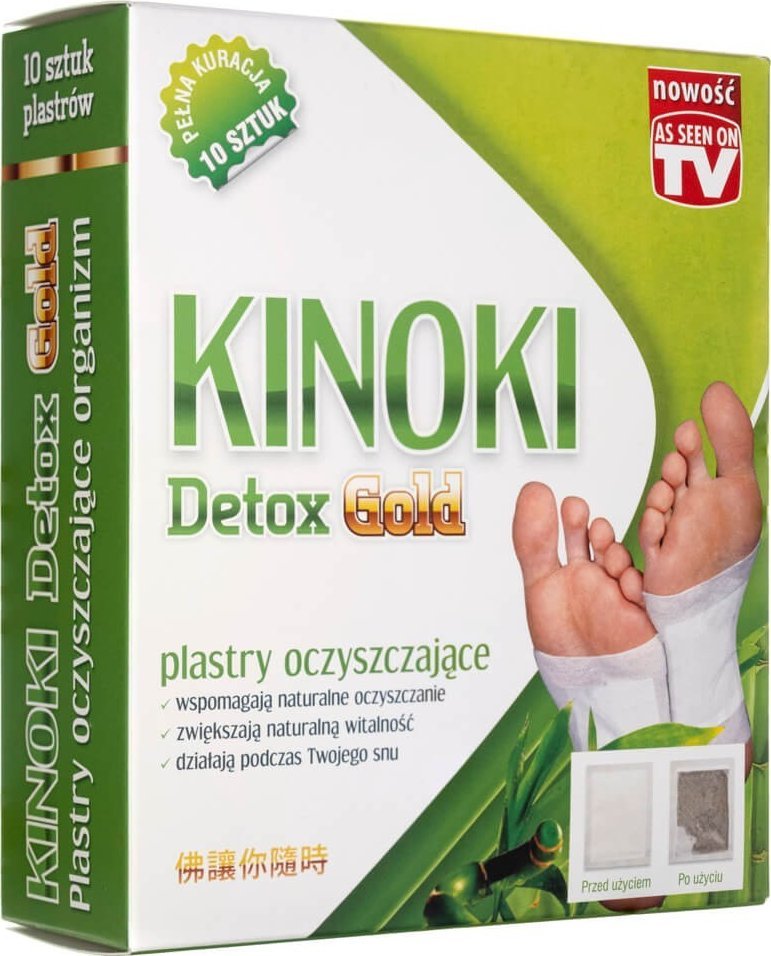 Triton Aura Herbals Plastry oczyszczające Kinoki Detox Gold - 10 sztuk