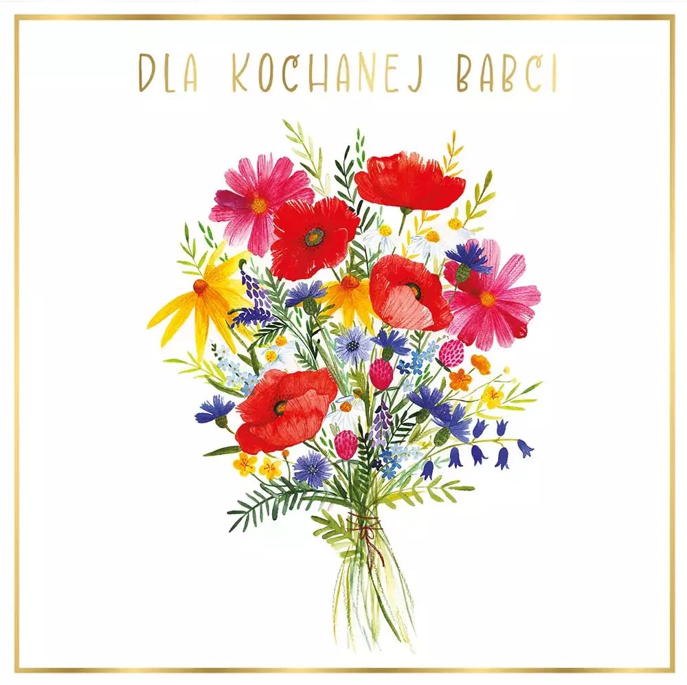 Karnet KW Bukiet Babcia