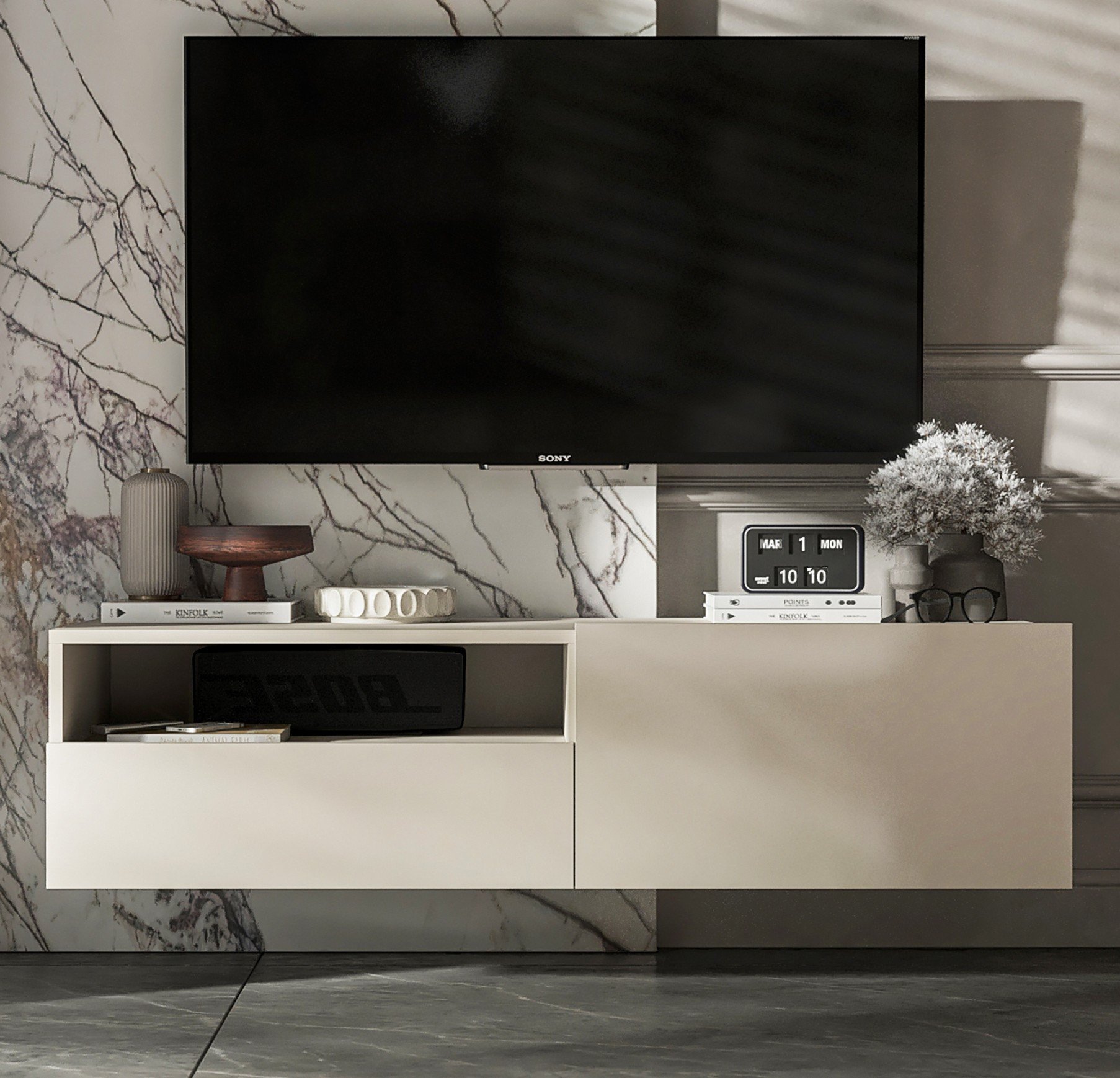 Wisząca Szafka RTV komoda szuflada kaszmir MAT 120