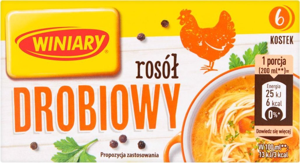 WINIARY Winiary Rosół drobiowy 60 g (6 sztuk)