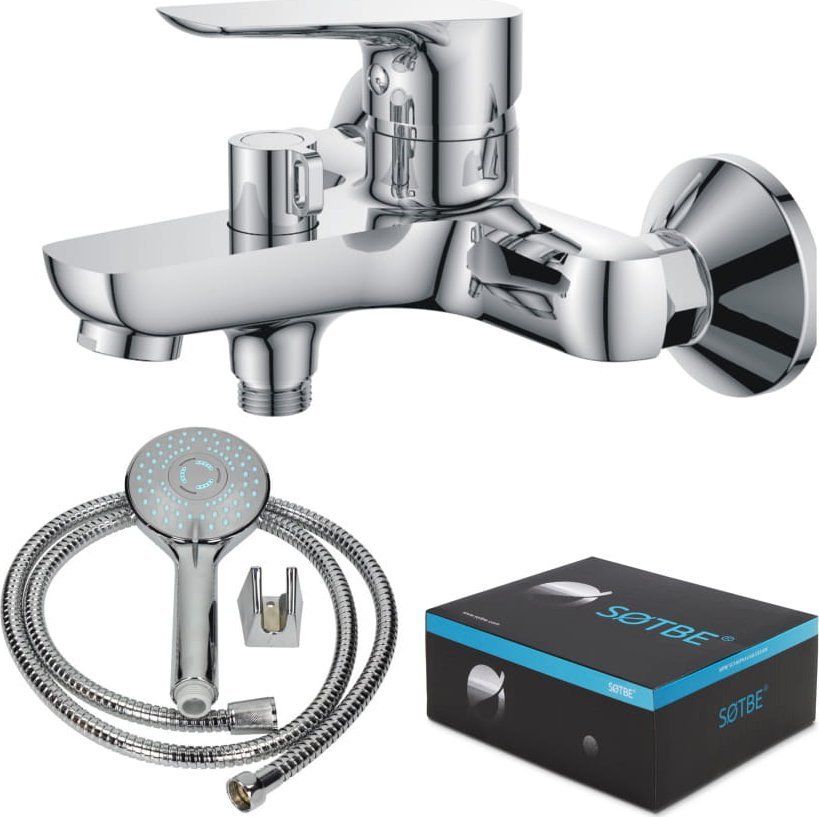 Bateria wannowa Sotbe Inari ścienne chrom (INA-BW-50228878)