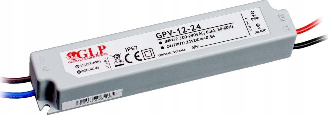GLP ZASILACZ IMPULSOWY 24V/0.5A/GPV