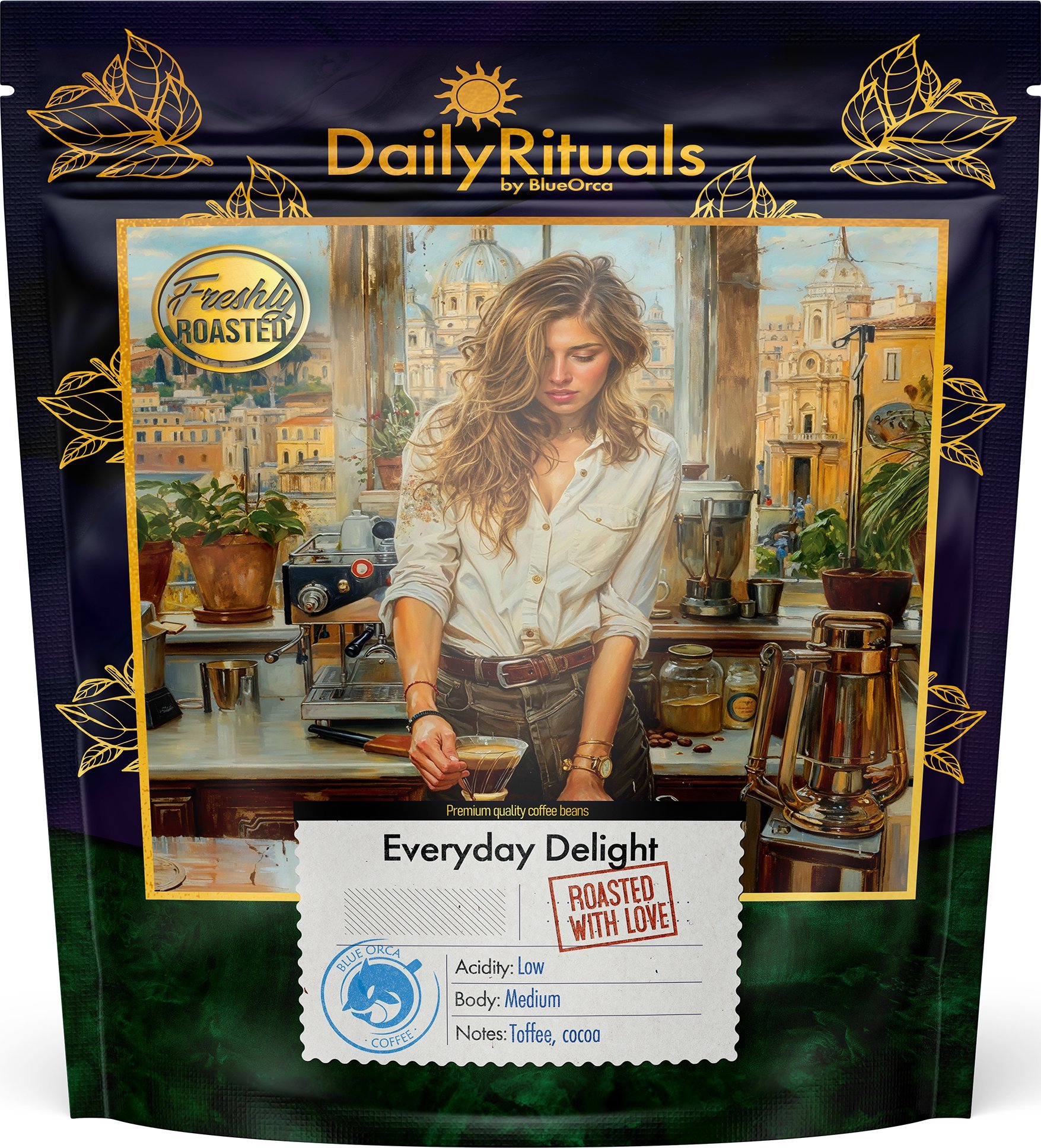 Kawa ziarnista Blue Orca Coffee Kawa Ziarnista DAILY RITUALS EverydayDelight Świeżo Palona 100% ARABICA