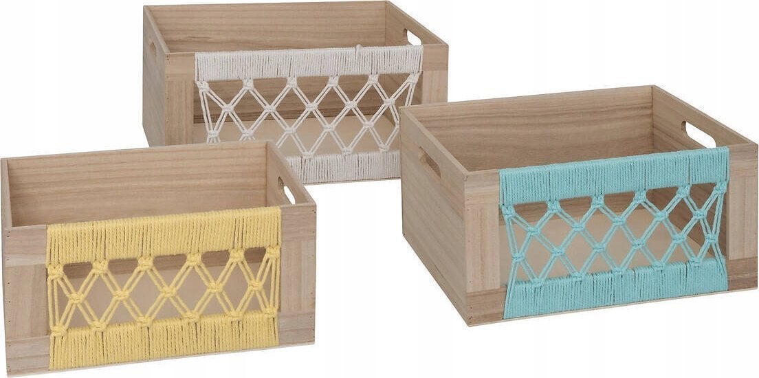 Atmosphera Pojemniki na zabawki AUSTRALIE, 3 skrzyneczki