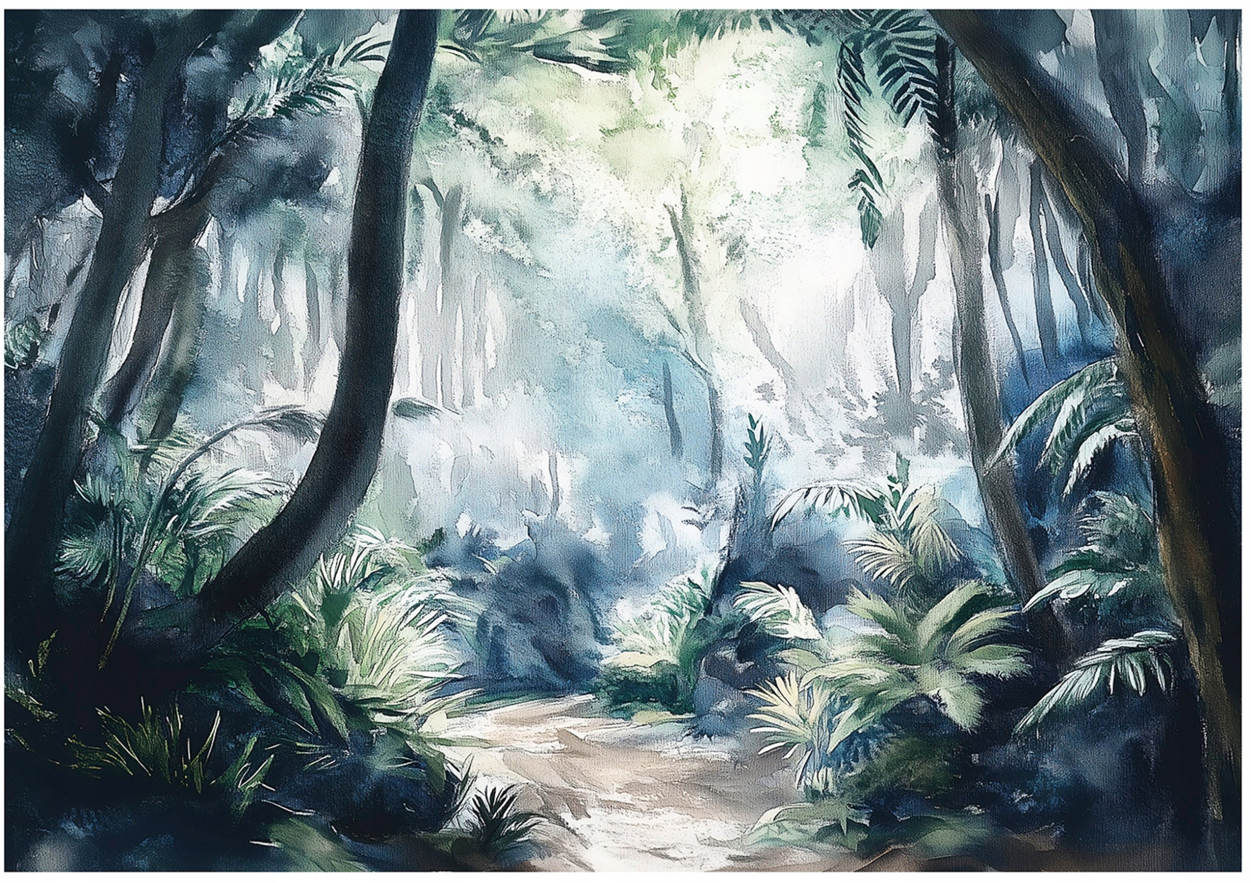 Fototapeta Las Drzewa Dżungla Sypialnia Salon Tapeta Flizelina 350X250