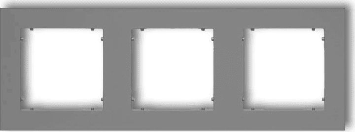 Karlik MINI Ramka potrójna szary mat (27MR-3)