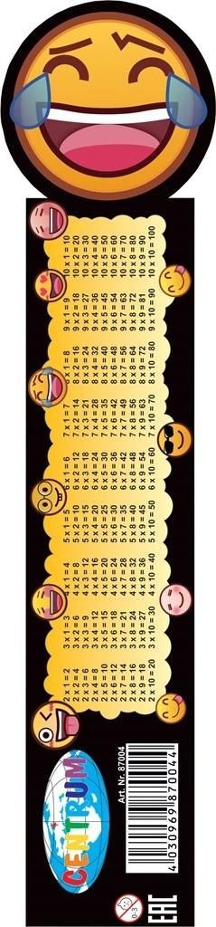 Centrum Linijka z tabliczką mnożenia 3D Emojidex 15cm