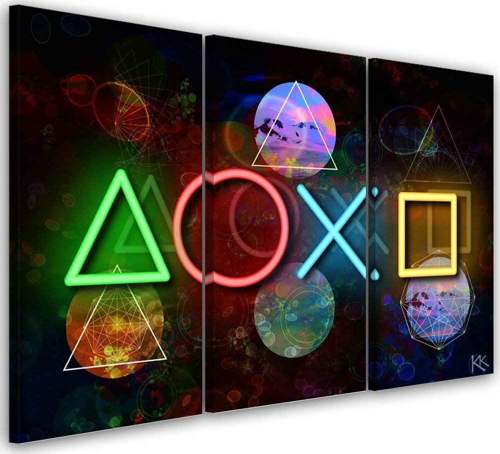 Feeby Obraz trzyczęściowy na płótnie, Konsola do Gry - 90x60