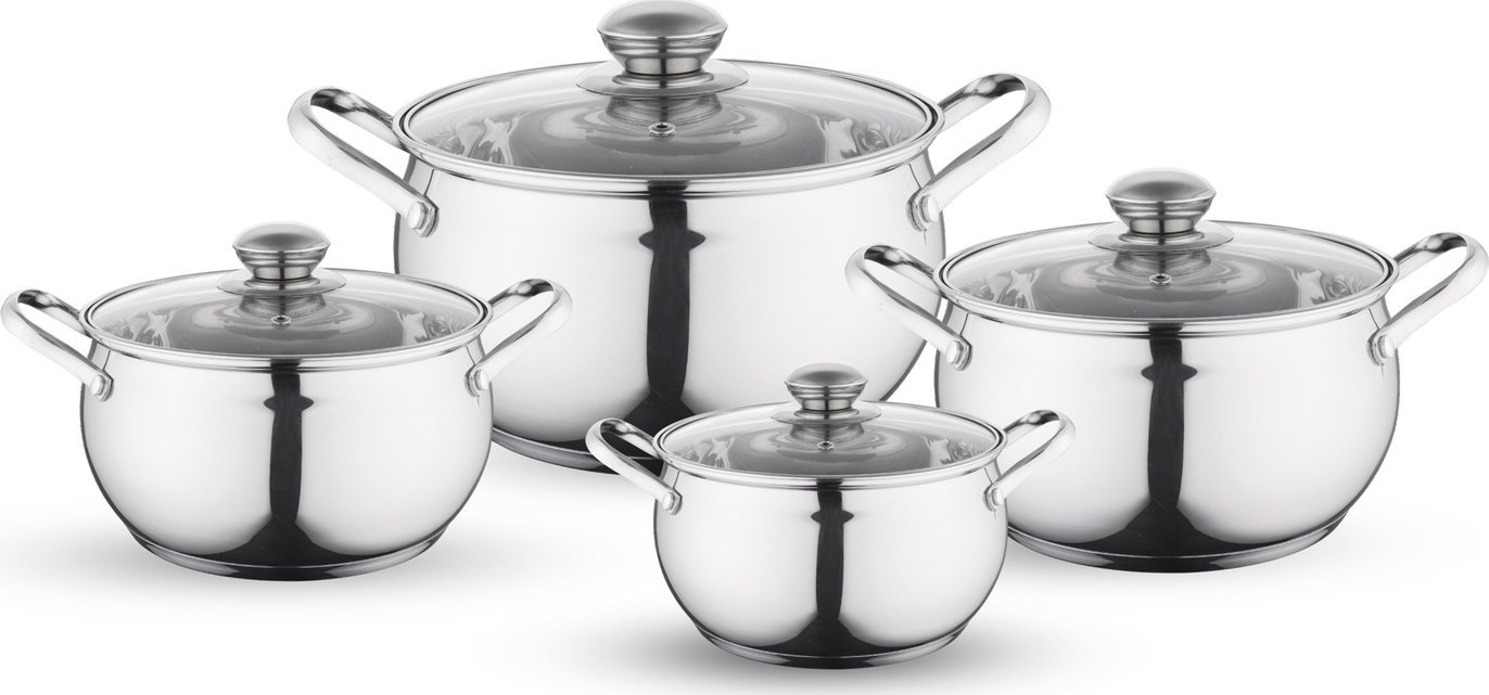 Florina Komplet garnków ze stali nierdzewnej Florina Maron 8 elementów