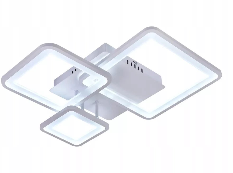 Żyrandol LED Kwadrat Plafon Lampa Sufitowa Biała