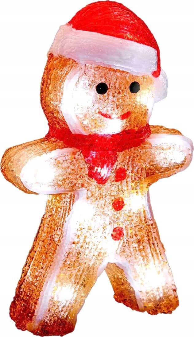 Dekoracja świąteczna Fééric Lights and Christmas Dekoracja świąteczna LED, ludzik z piernika, 21 cm
