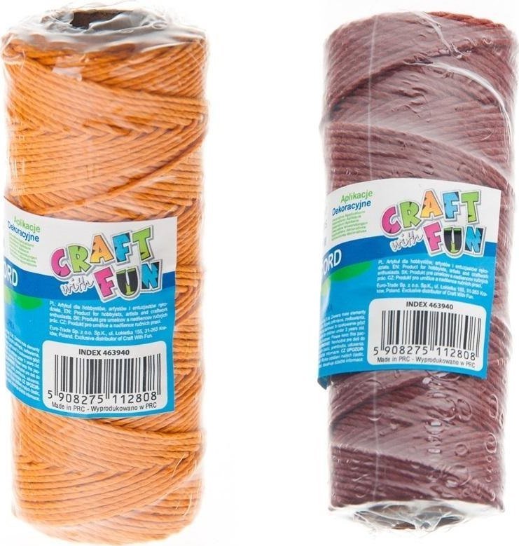 Craft with Fun CF OZDOBA DEK TASMA SZNUR 60M/1MM NAT MIX2 12/96