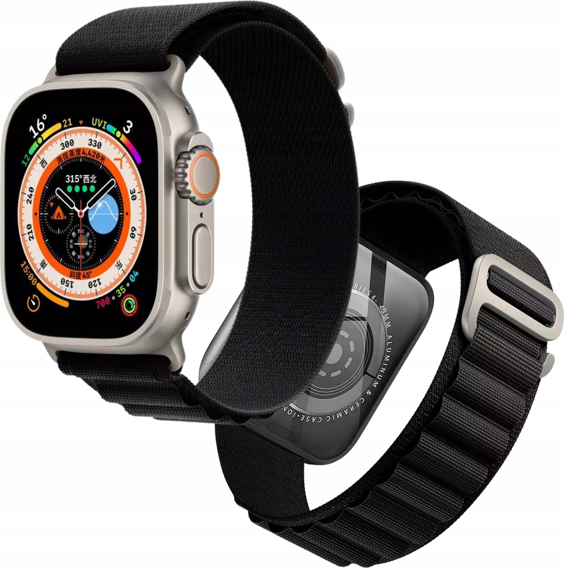 4TechGoods NYLONOWY PASEK DO APPLE WATCH ULTRA 42 44 45 49 mm