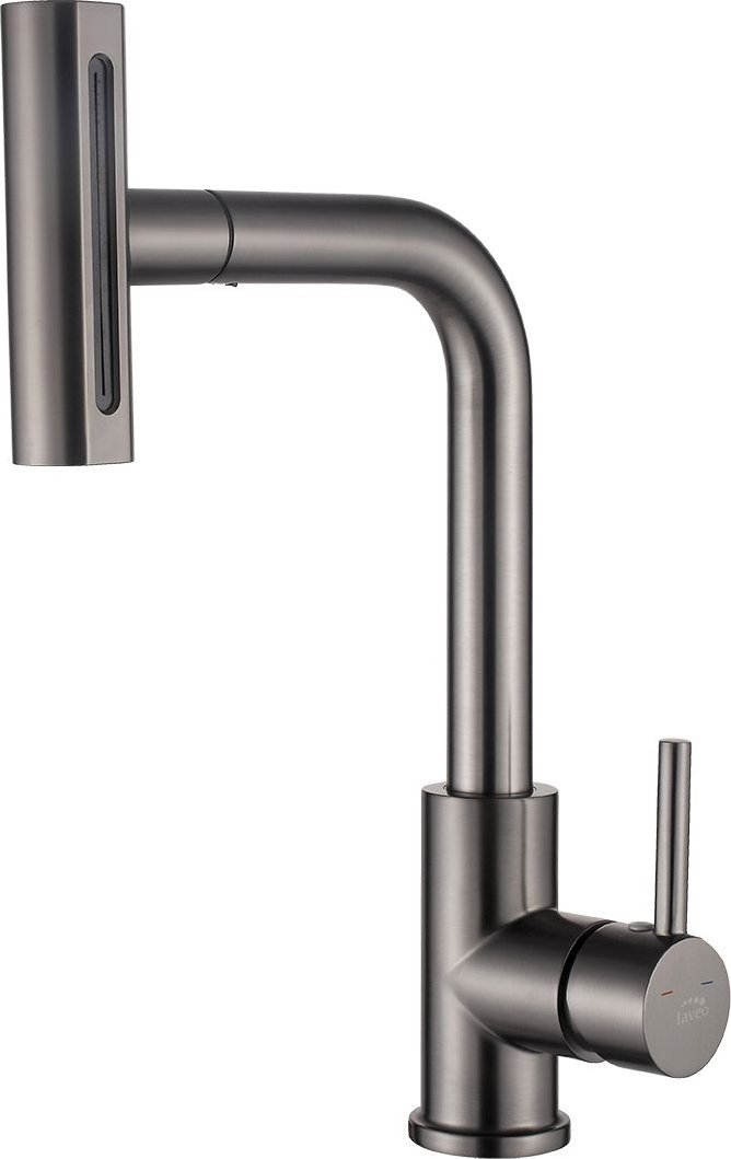 LAVEO Rotaro - bateria zlewozmywakowa stojąca z wyciąganą wielofunkcyjną wylewką