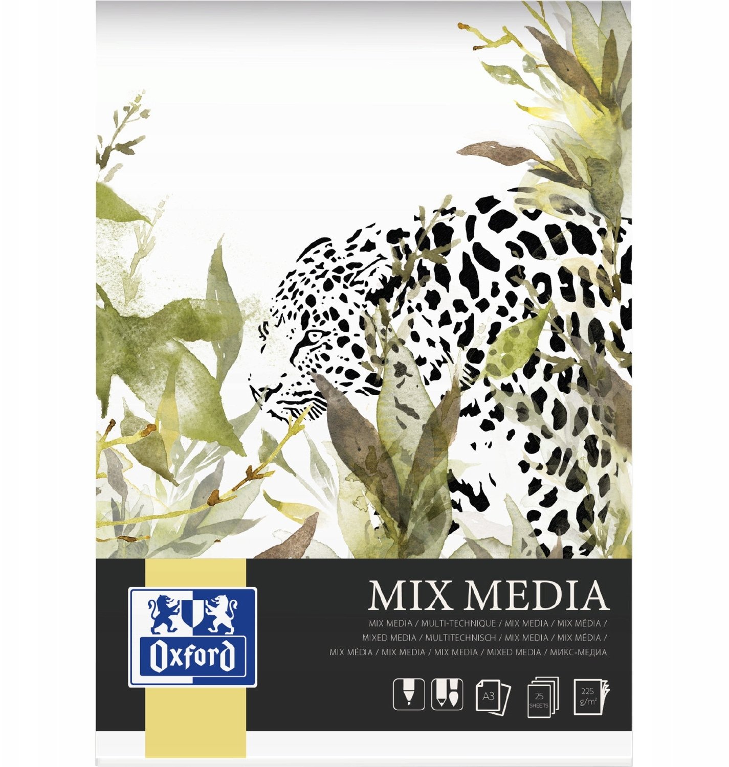 Blok artystyczny A3/25K 225g mix media klejony