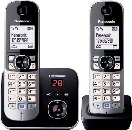 Telefon stacjonarny Panasonic Czarno-srebrny