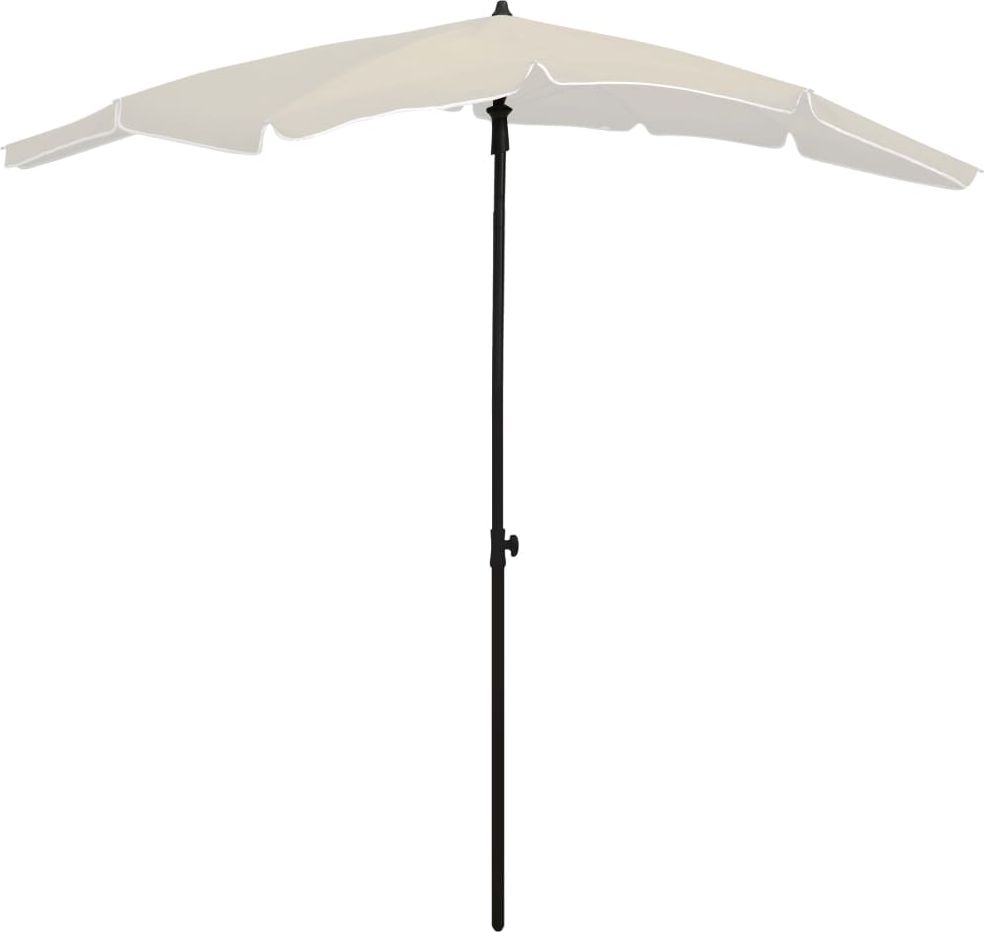 vidaXL Parasol ogrodowy na słupku, 200x130 cm, piaskowy