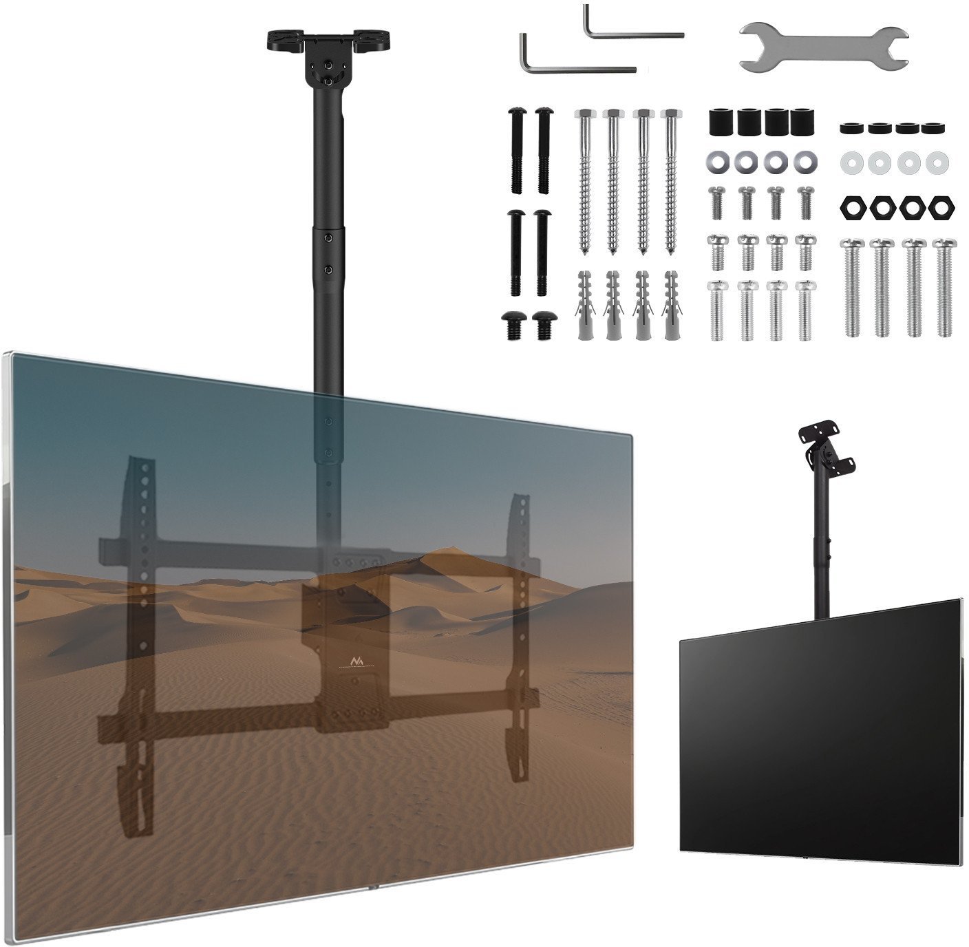 Uchwyt sufitowy dla TV Maclean, max. obciążenie 60kg, 43-86", max VESA 600x400, MC-112 B