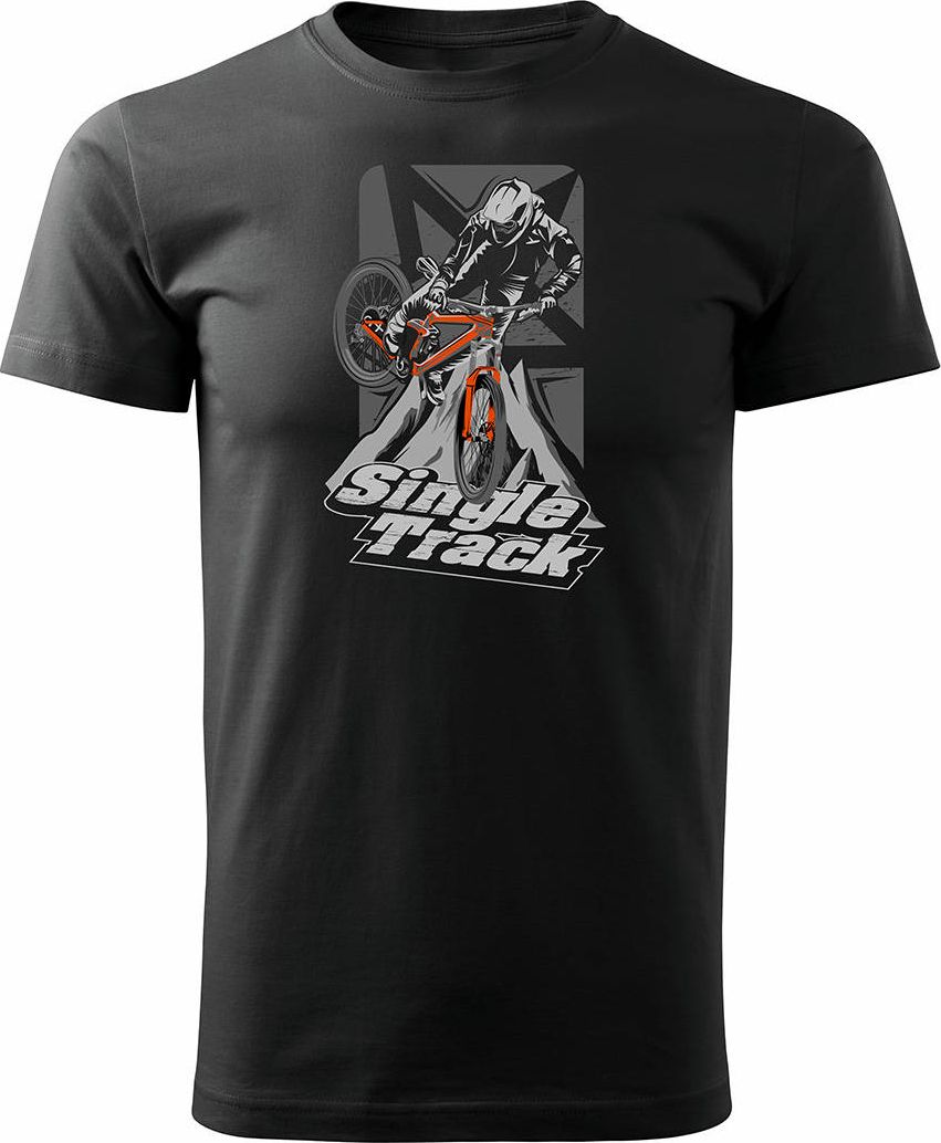 Topslang Koszulka rowerowa na rower z rowerem górskim MTB Downhill męska czarna REGULAR XL