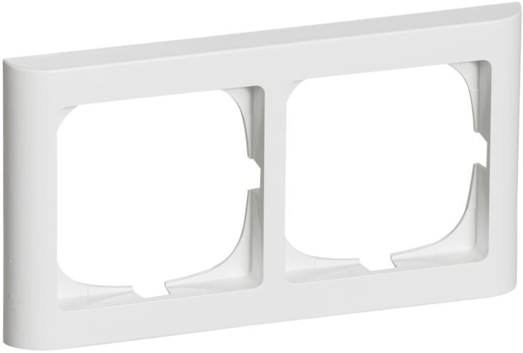 LAURITZ KNUDSEN FUGA® ramme Softline 631 modul, dobbelt vandret, hvid