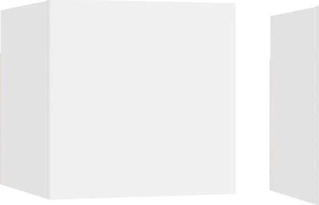 vidaXL Szafki nocne, 2 szt., białe, 30,5x30x30 cm, płyta wiórowa