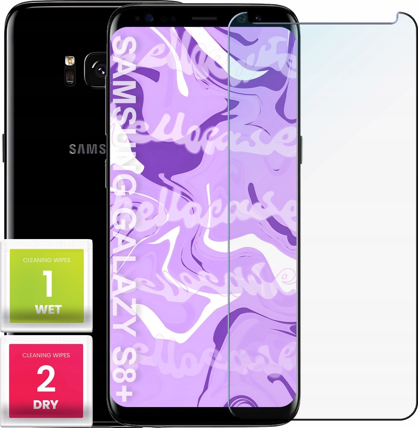 Hello Case Szkło Hartowane do Samsung Galaxy S8 Plus (szybka 9H, płaskie 2.5D, szybka)