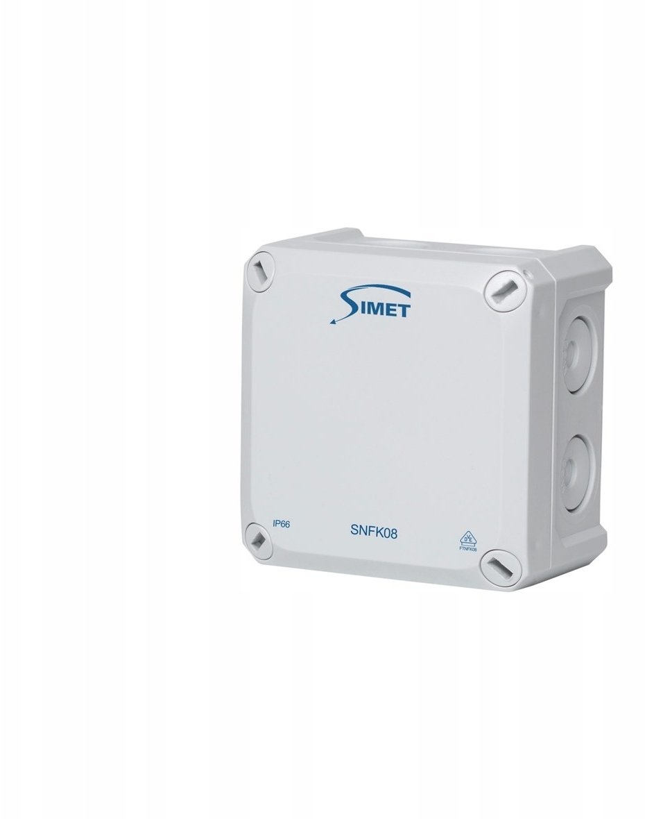 Puszka naścienna 85x85x54mm IP66 z membranami szara SNFK08 83168002
