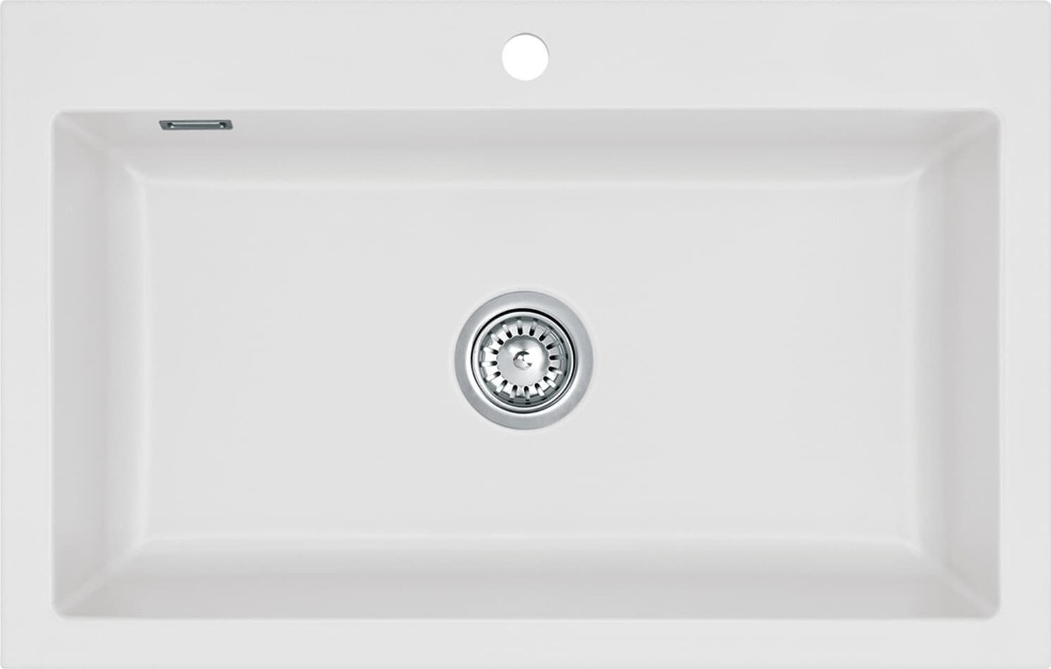 Zlewozmywak SYSTEMCERAM Systemceram Mera 80 Satin Zlew ceramiczny, korek manualny