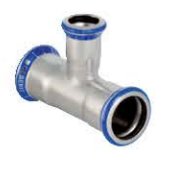 Geberit Trójnik redukcyjny Mapress Edelstahl DN 25 x 20 x 20 ze wskaźnikiem zaprasowania (31234)