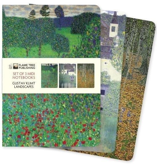 Zestaw 3 notatników Midi Gustav Klimt Krajobrazy