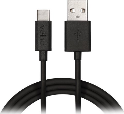 Kabel USB Veho USB-A - USB-C 1 m Czarny (VCL-003-C-1M)