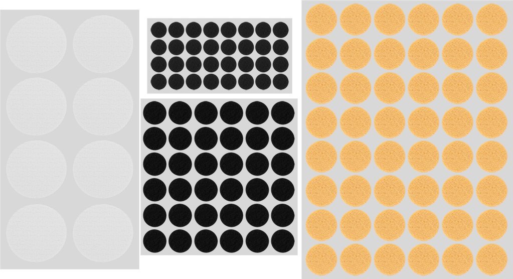 Topex Podkładki filcowe i piankowe EVA samoprzylepne, mix, 124 szt.