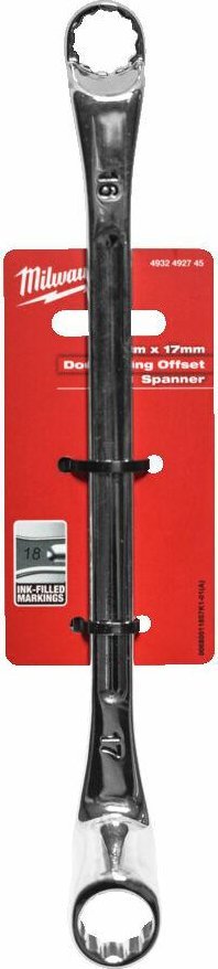 Milwaukee MILWAUKEE MILWAUKEE KLUCZ PODWÓJNIE ODGIĘTY 75° - 16x17mm