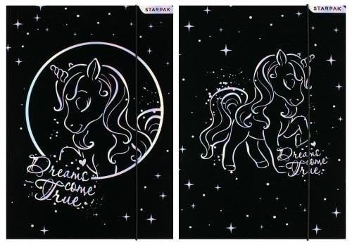 TECZKA Z GUMKA PAP A4 UNICORN HOLO STK FOL10/10